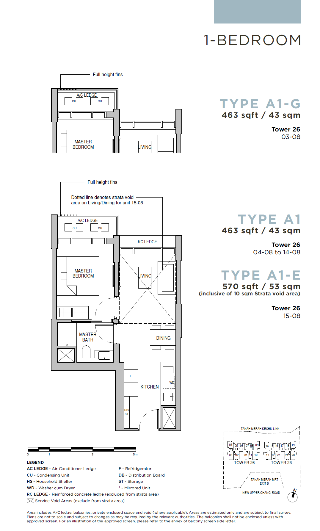 Sceneca Residence 1 Bedroom Floor Plan 2