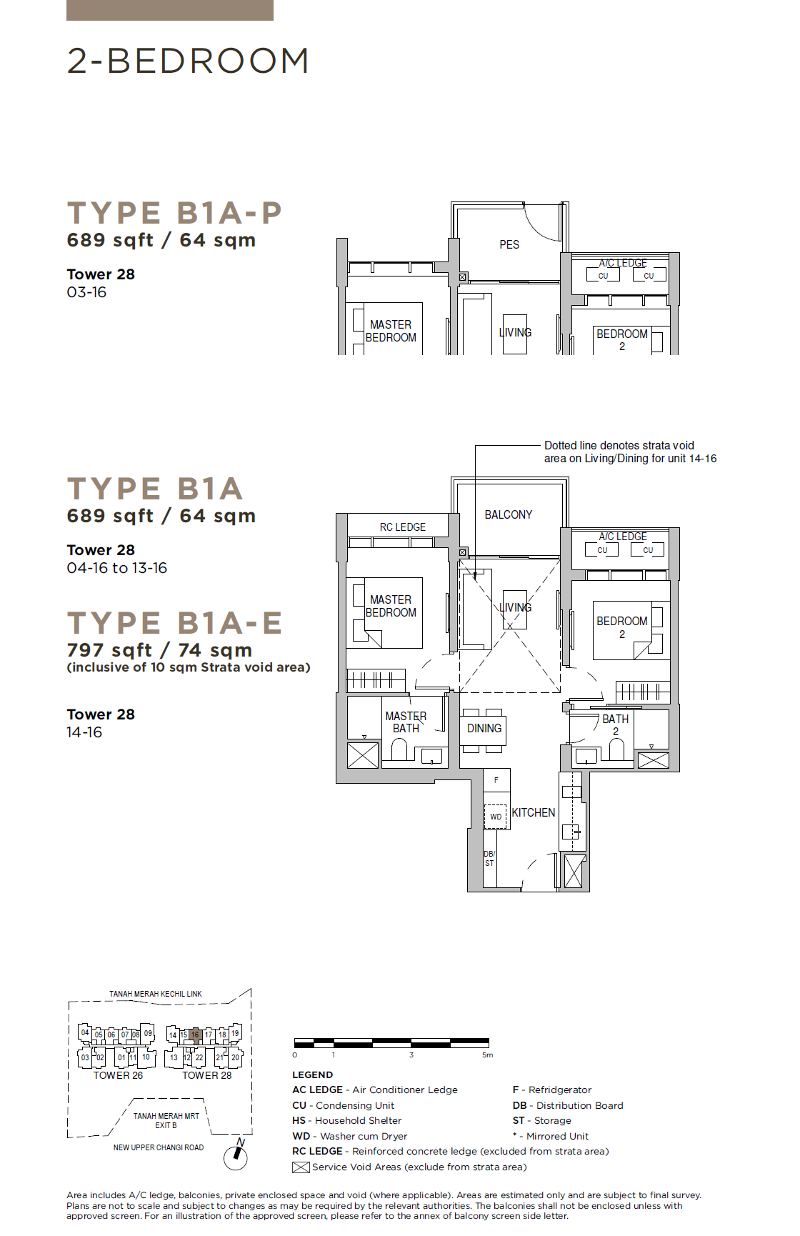 Sceneca Residence 1 Bedroom Floor Plan 12