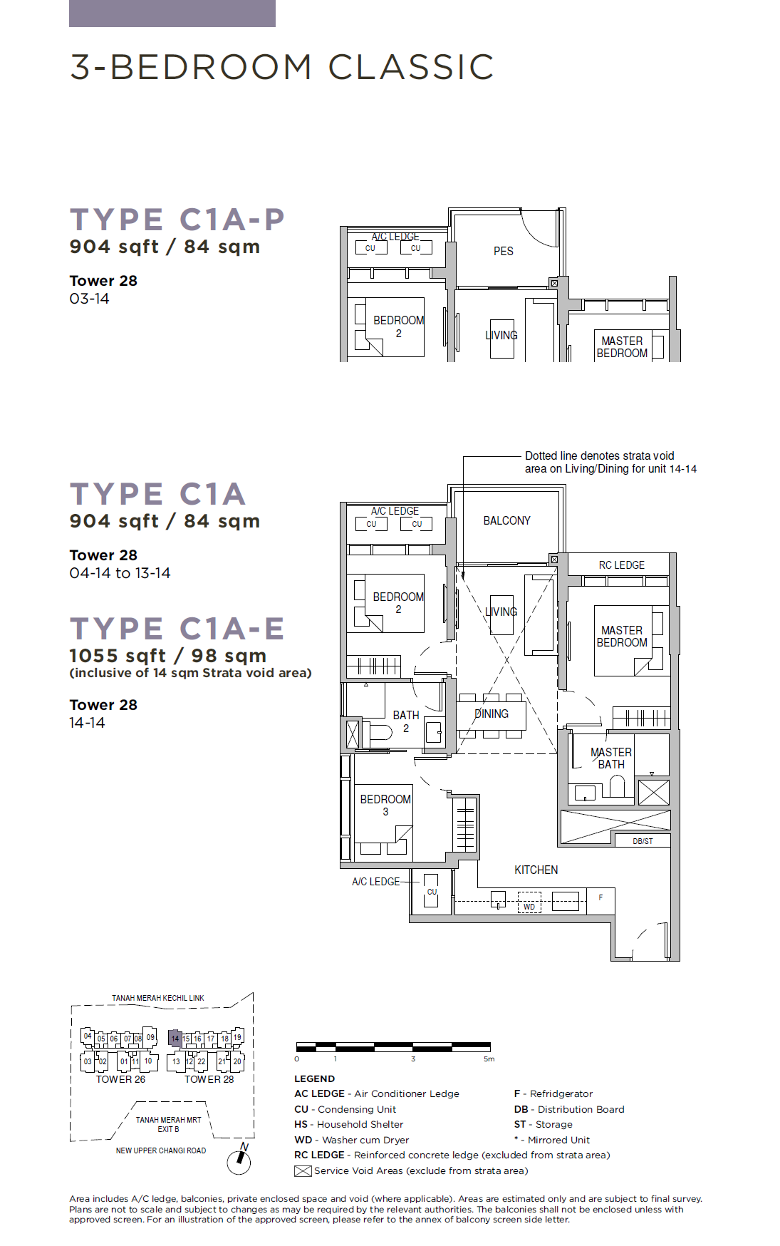 Sceneca Residence 1 Bedroom Floor Plan 18