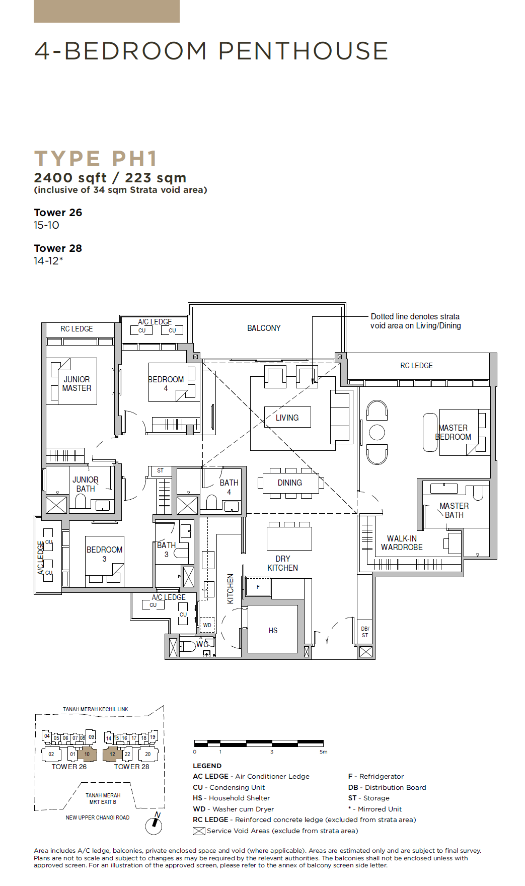 Sceneca Residence 1 Bedroom Floor Plan 21